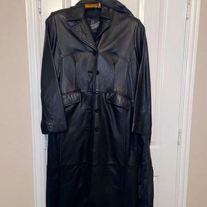 Genuine Leather long coat
